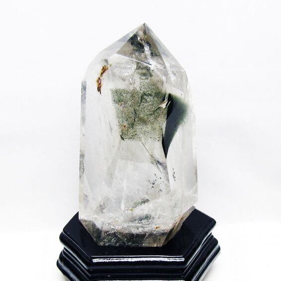 2.1Kg グリーンファントム 六角柱 台座付属 一点物 162-416