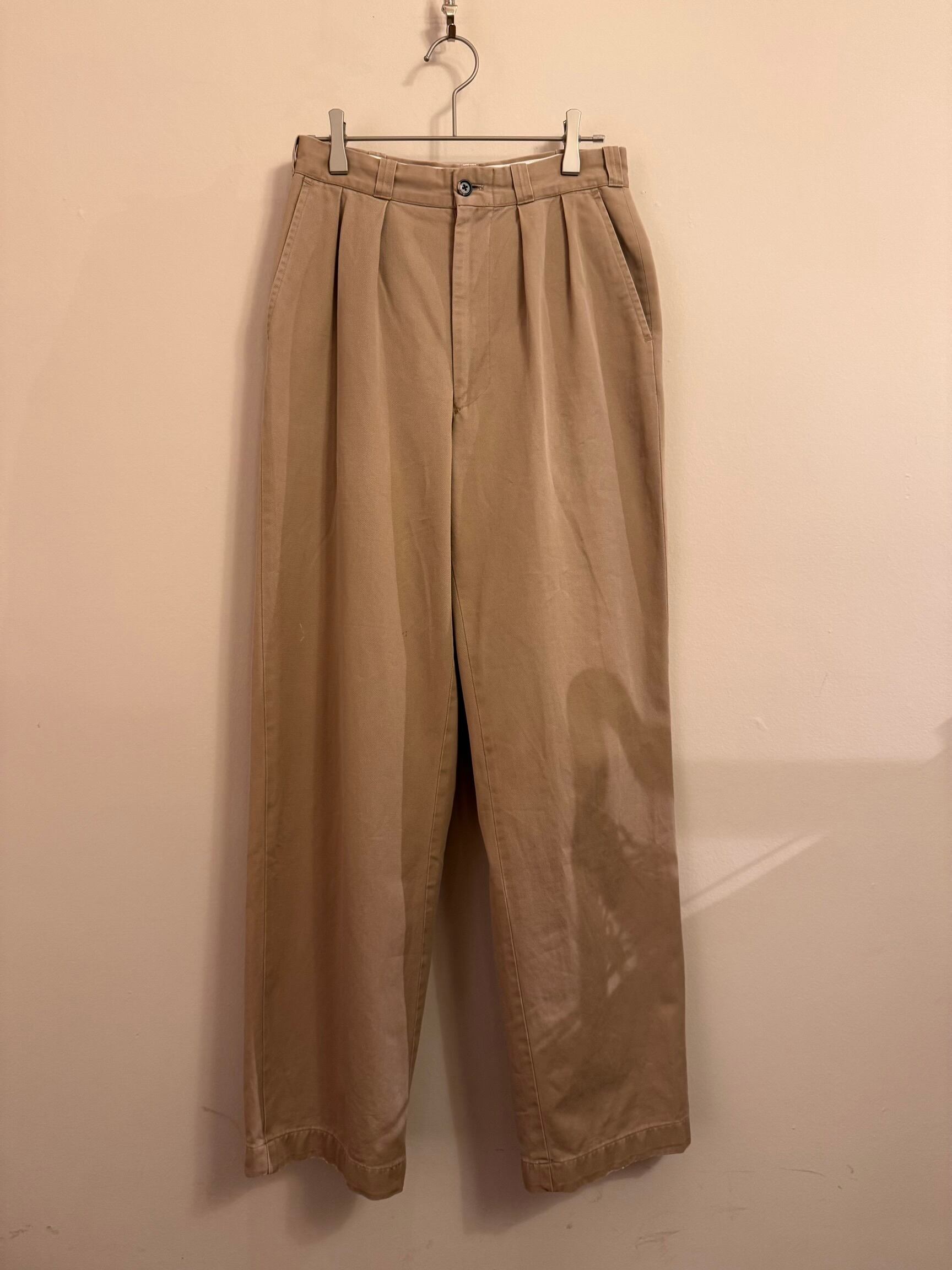 90's BEAMS ツータックチノパンツ | DROOMTUIN_VINTAGE