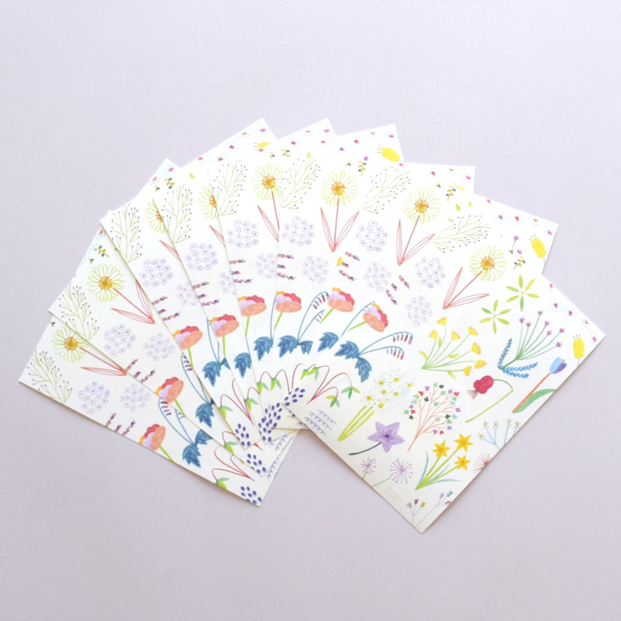 ミニ便せん 〈愉快な花〉