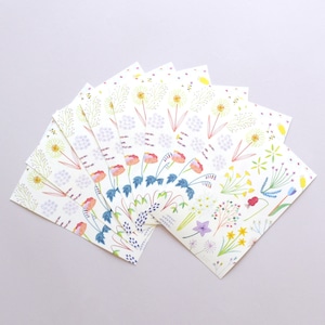 ミニ便せん 〈愉快な花〉