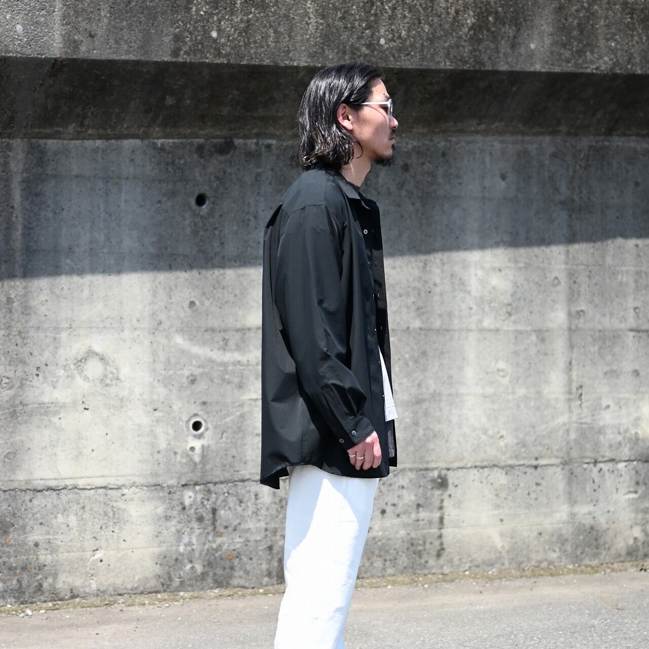THE DAY / QUICK DRY STRETCH OPEN COLLAR SHIRT | GANKO