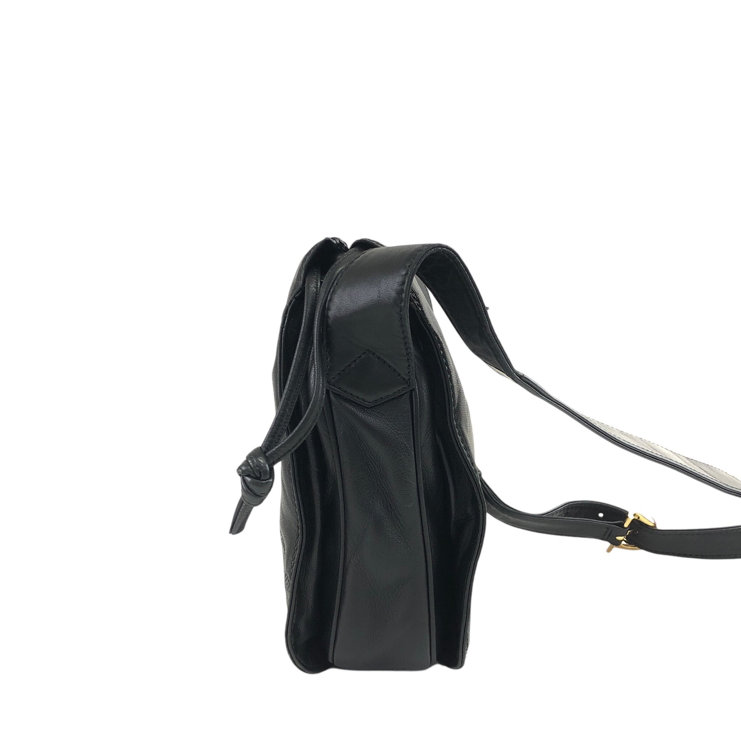 LOEWE ロエベ ショルダーバッグ ブラック アナグラム ナッパレザー