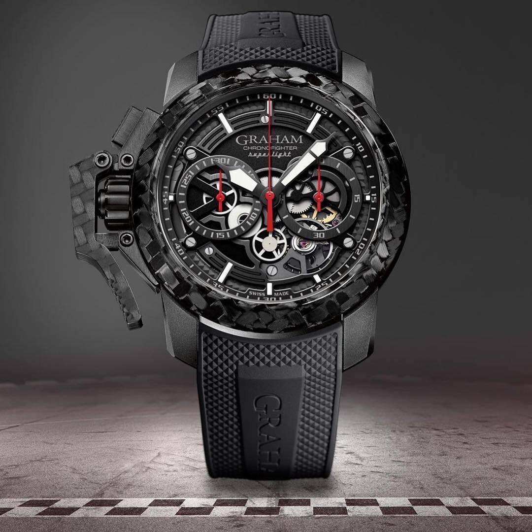 【GRAHAM グラハム】Chronofighter Superlight Carbon Skeleton クロノファイタースーパーライトカーボン スケルトン／国内正規品 腕時計