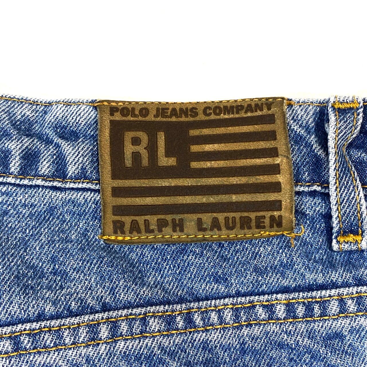 ラルフローレン ストレート デニムパンツ レディースW32 古着 メンズ