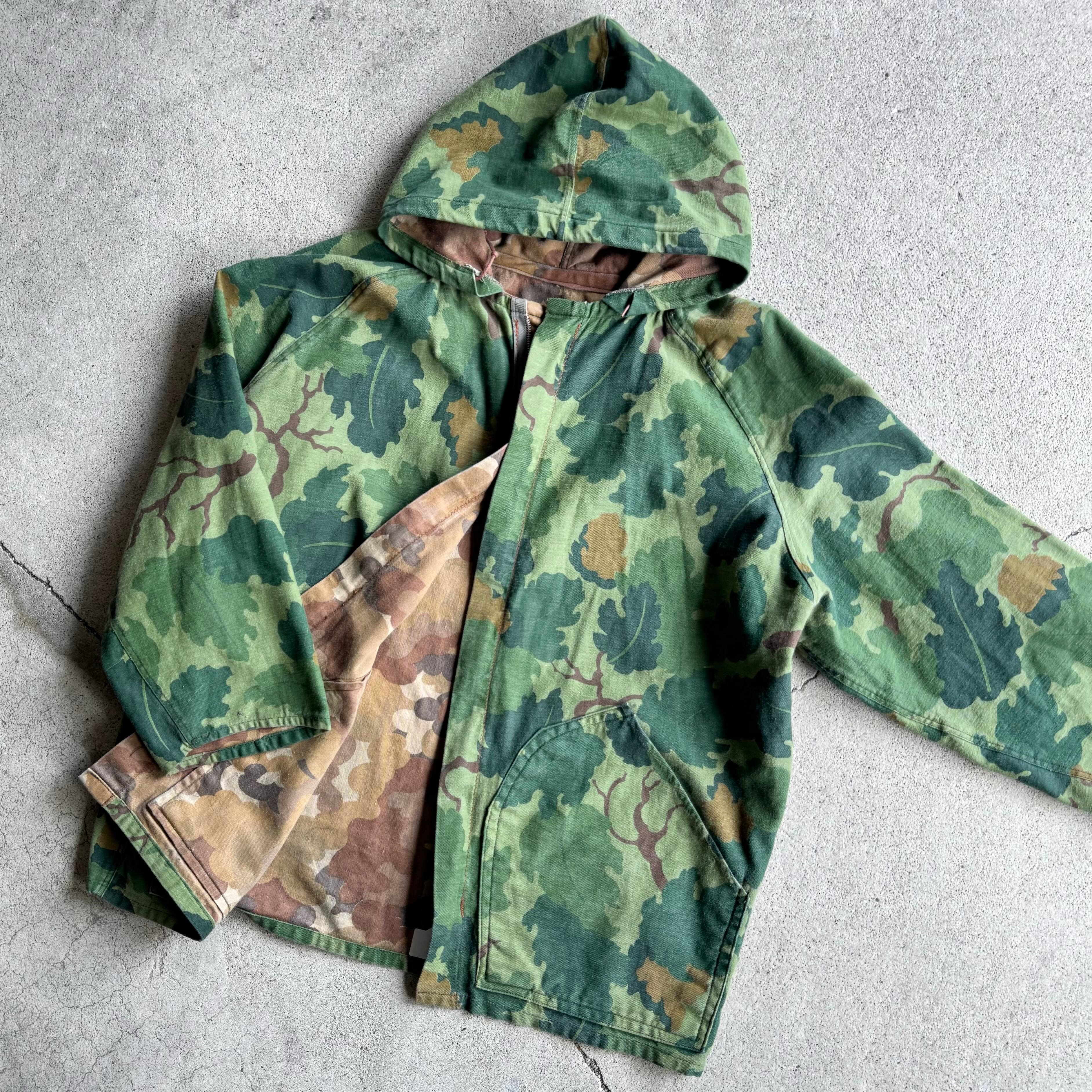 希少60Sヴィンテージミッチェル柄クラウド柄リバーシブルカモジャケットサイズＬ 60's~ KAMO Mitchell Camo Pattern Reversible Jacket | spike osu