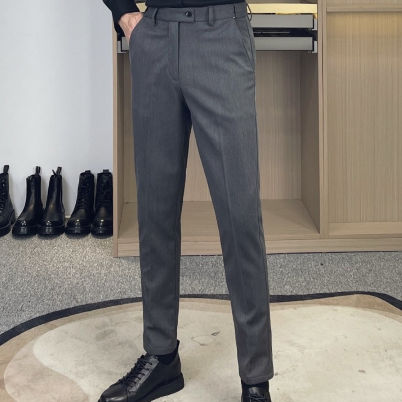 9分丈スリムスーツパンツ (3color) M0240