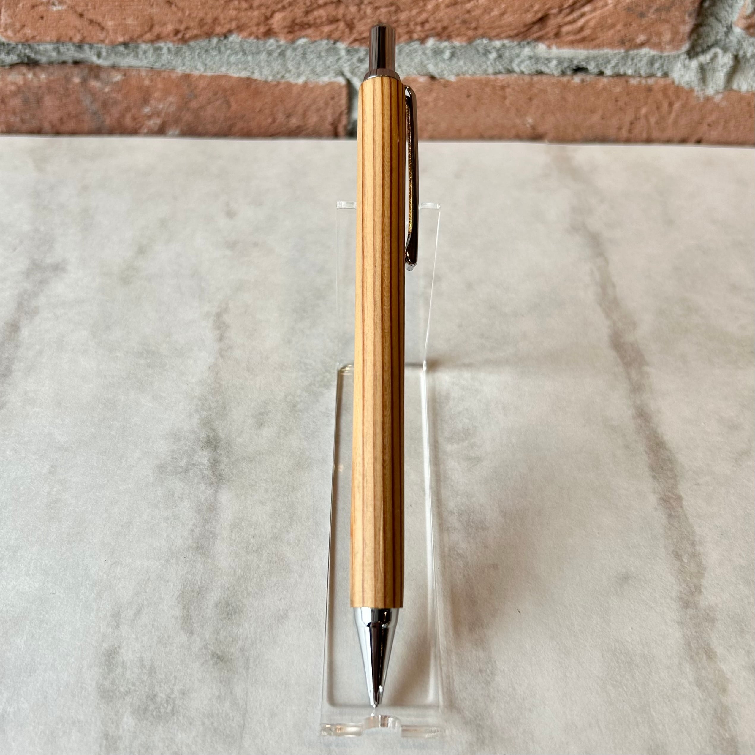 島田小割製材所 シャープペンシル【 屋久杉（シルバー金具）】／細軸