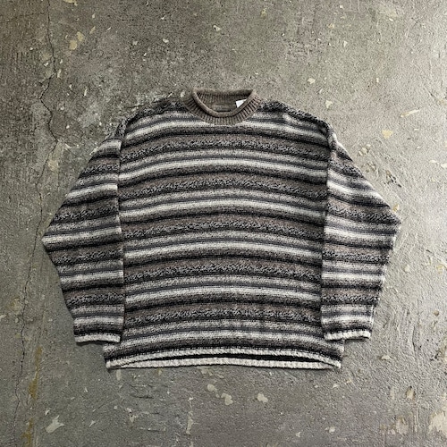 90s STRUCTURE border roll neck knit【仙台店】