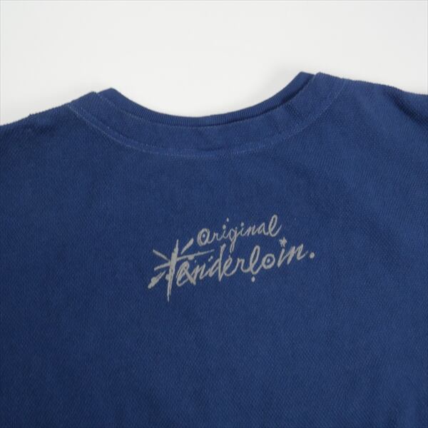 Size【L】 TENDERLOIN テンダーロイン MOSS STITCH SWEAT BLUE クルー