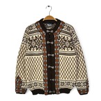 70s DALE OF NORWAY ヴィンテージ ノルディックセーター メタルフック ウールセーター ブラウン系 サイズM 古着 CH1102