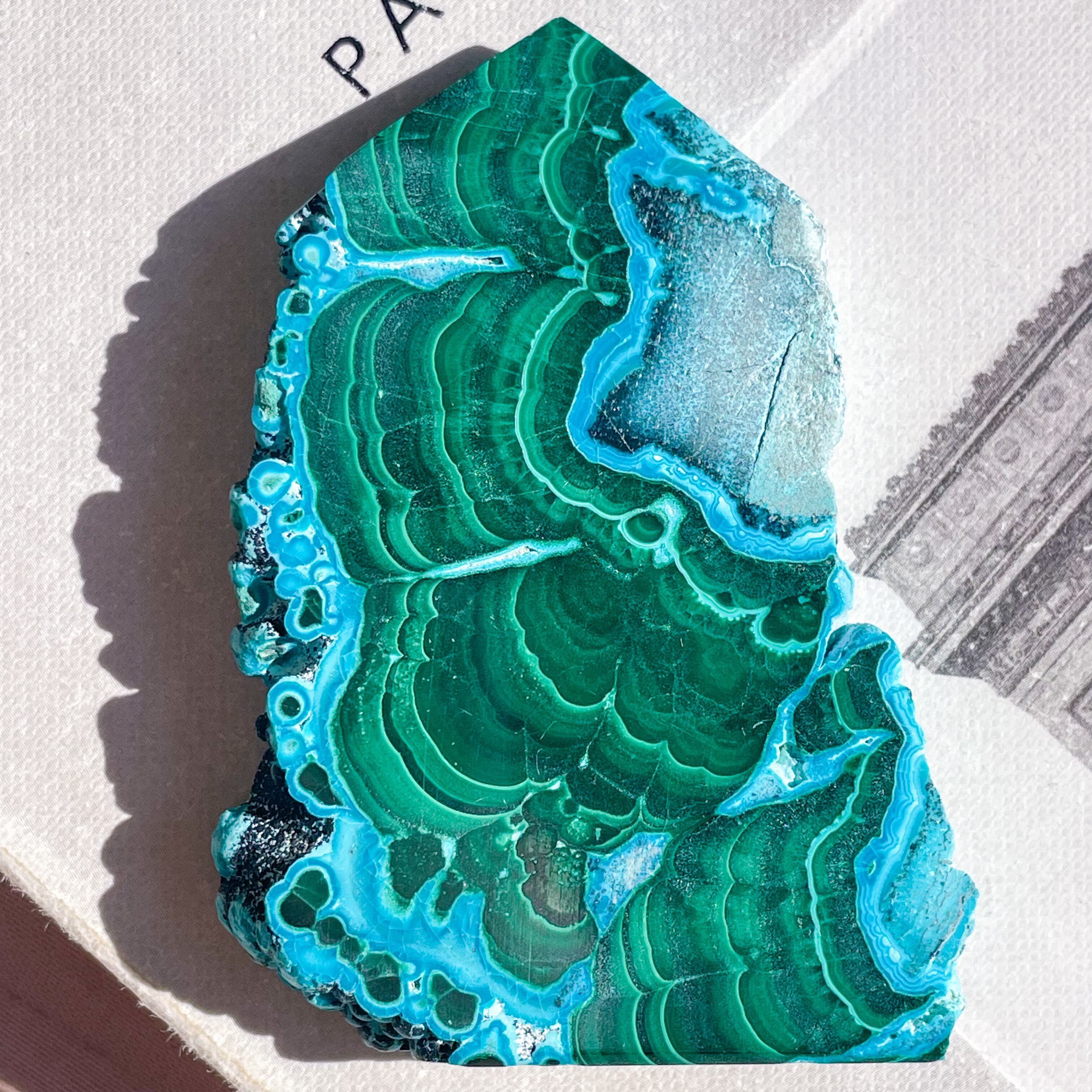 Chrysocolla & Malachite 12 ✧ クリソコラ & マラカイト (共生原石