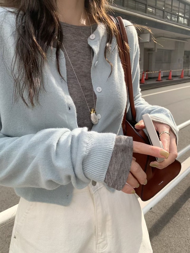 (予約) mellounge  / Cashmere cardigan 4color