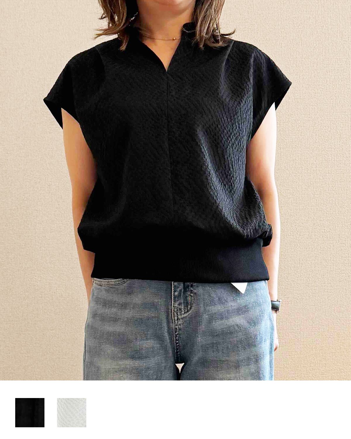 美品✨ Theory 25SS サテンクレープスキッパーブラウス 黒 S 日本製 フクレジャガードスキッパーブラウス【 日本製 / 手洗い可 】 | 小さい