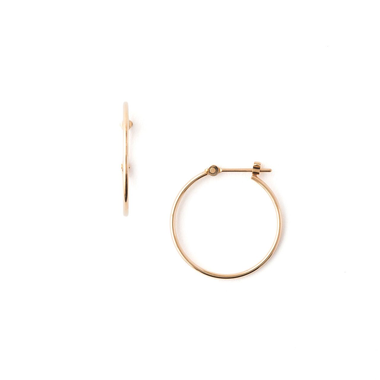 プレーンフープピアス1x20mm/K10YG