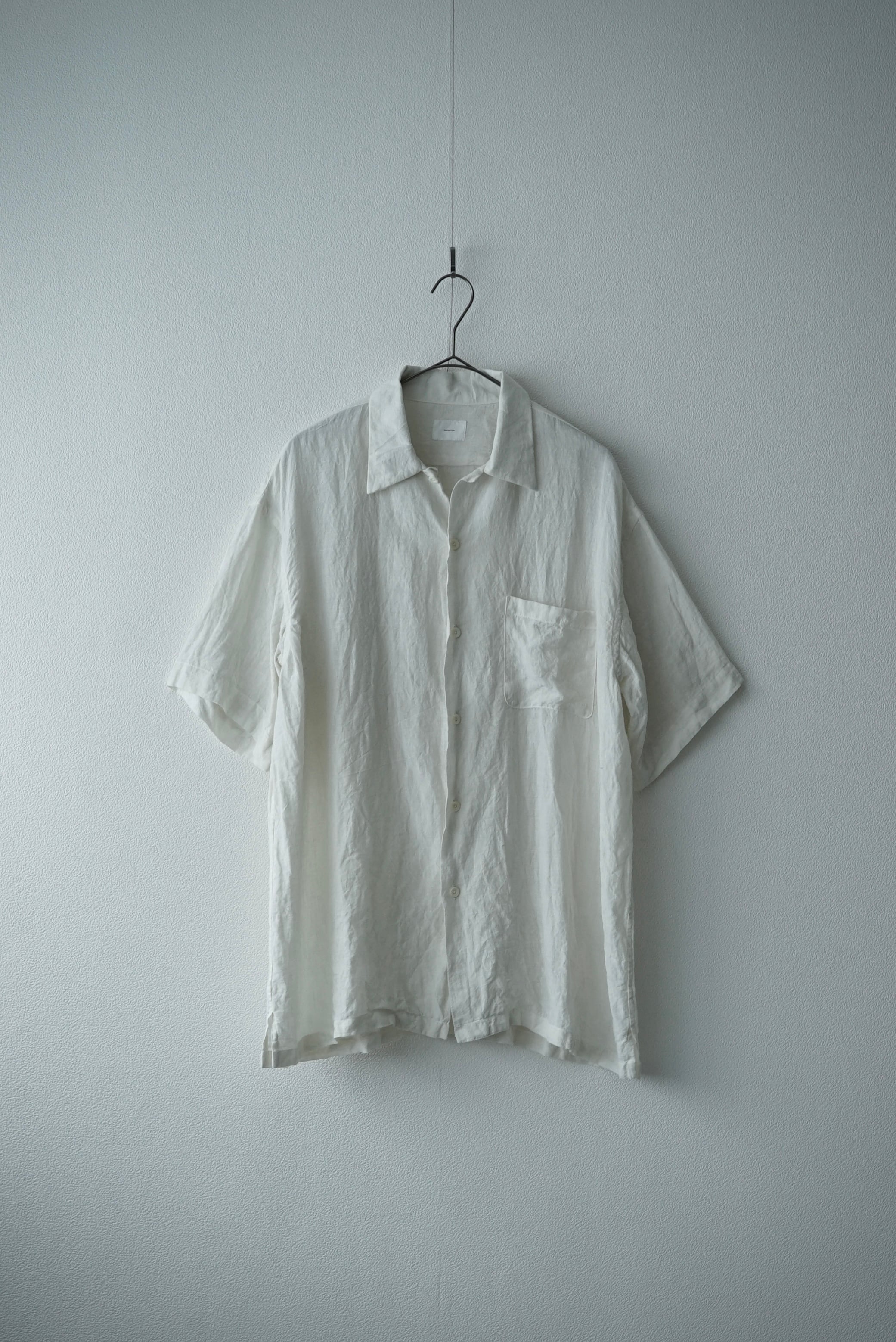 <SAMPLE> Sunny Dry Linen / S/S Shirts(DUSTY WHITE)