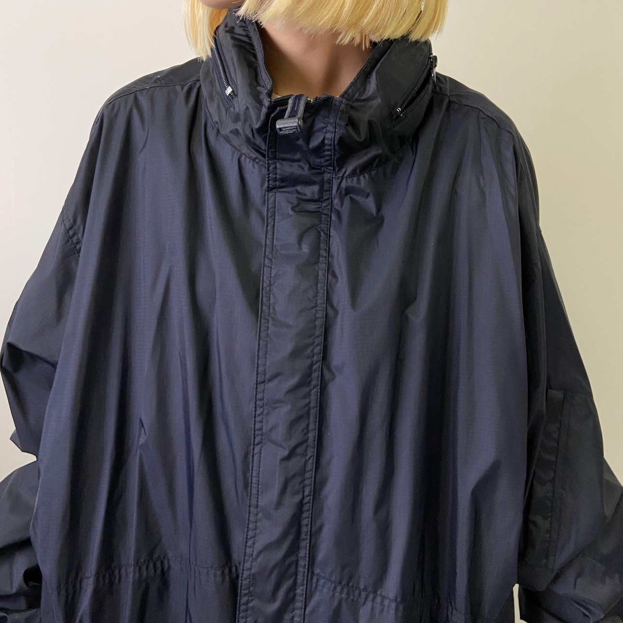 00年代 OLD GAP オールドギャップ 無地 フード収納型 ナイロン 