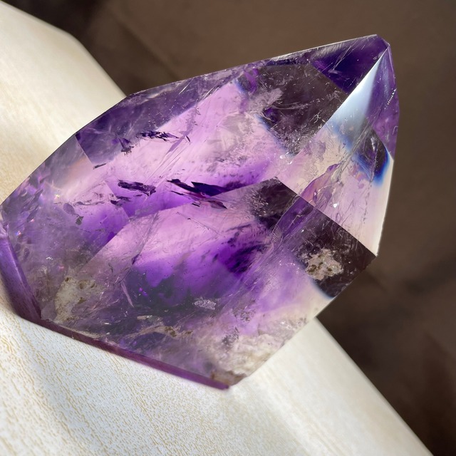 プレミアム・超透明☆美エレスチャルアメジストポイント