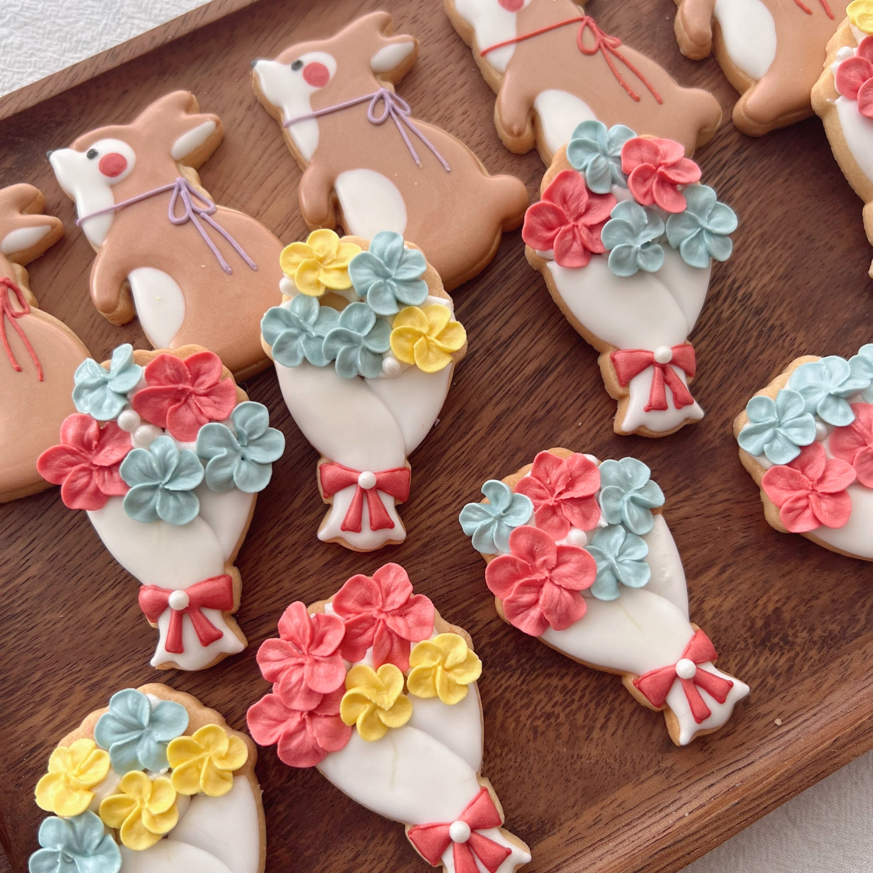 【thank youクッキー】花束とうさぎさん