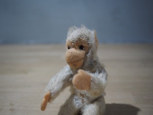 オールド シュタイフ チンパンジー Steiff Jocko 10cm white
