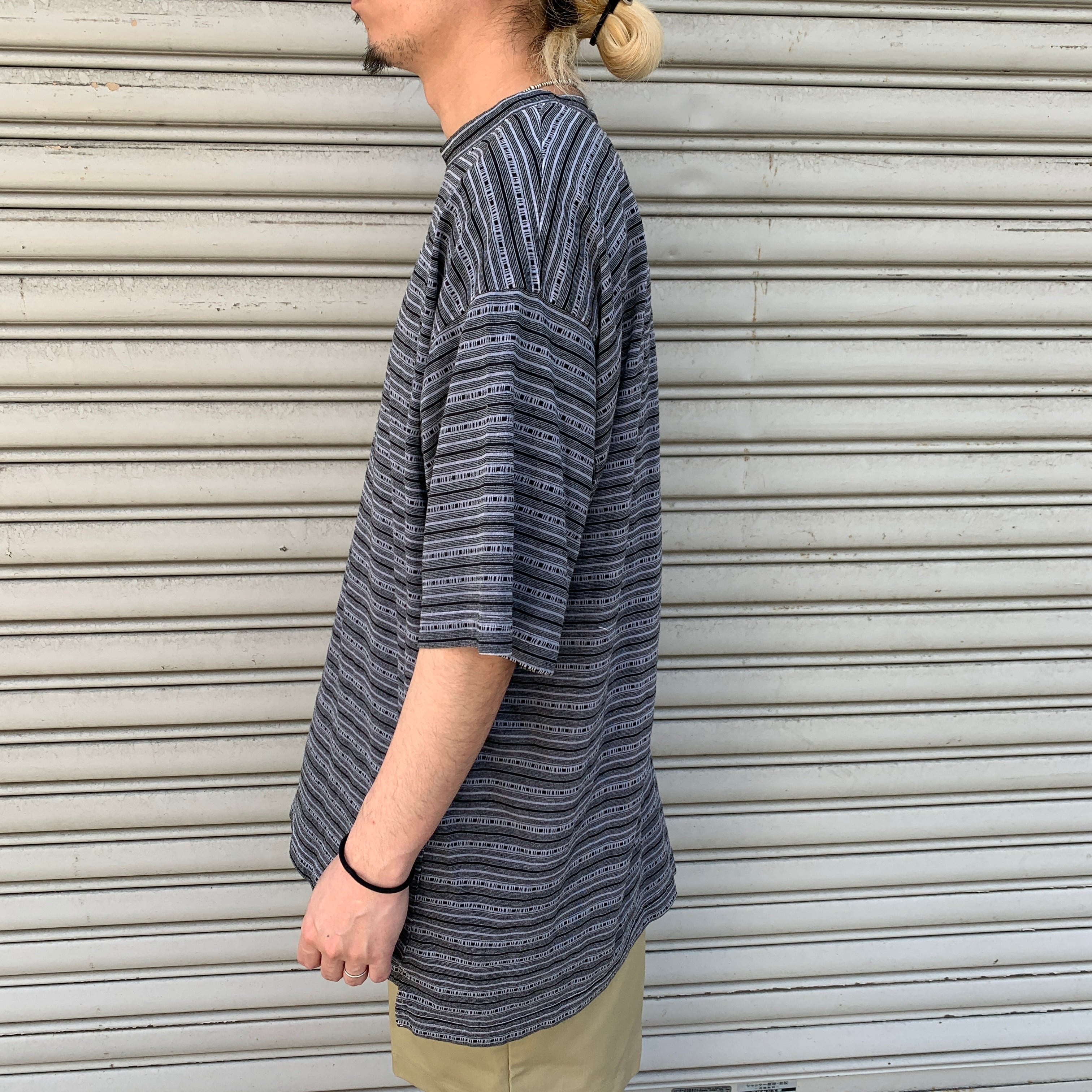 90s GRAMICCI USA製 ジャガードボーダーTシャツ XL | 古着屋 Uan