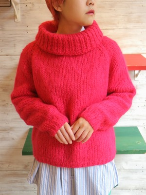 Mohair volume neck  sweater【6195】