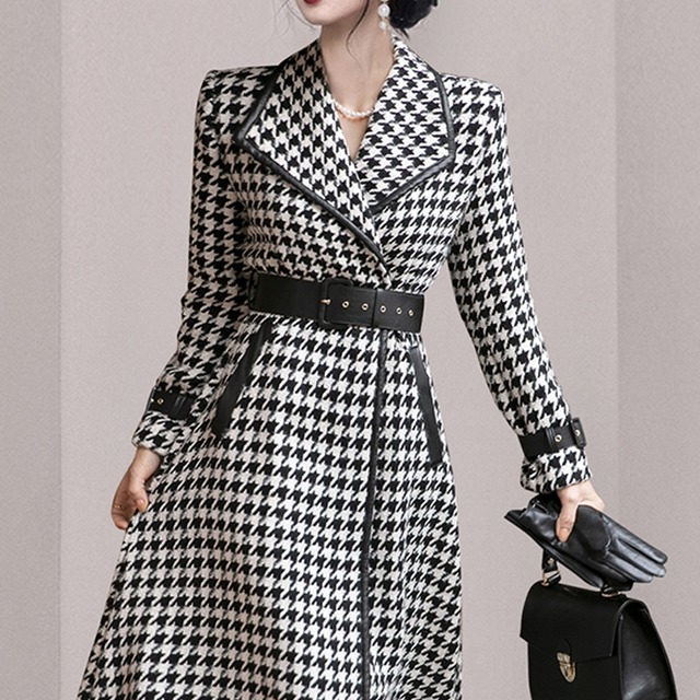 ロングコート レディース 春夏 秋冬 春 夏 秋 冬 トレンチコート Aライン ワンピース ロング Aライン 千鳥柄 コート ジャケット 千鳥格子 長袖 黒 アウター Aラインロングコート ロング 防寒 トレンチ チェスター お呼ばれ ブラック オフィス オフィスカジュアル Ol 体型