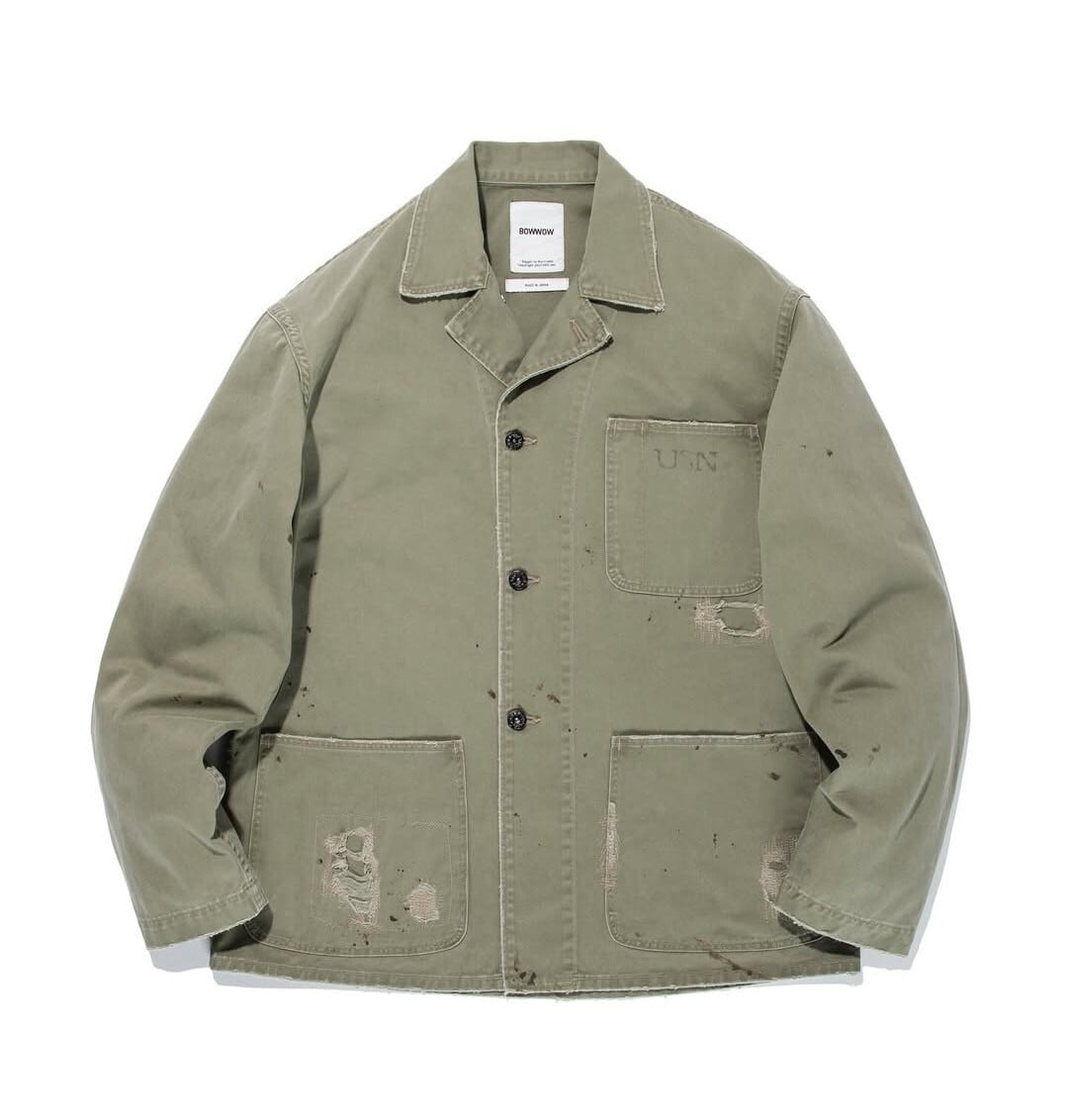 BOWWOW ミリタリーシャツ オリーブグリーン BOWWOW ミリタリーシャツ オリーブグリーン