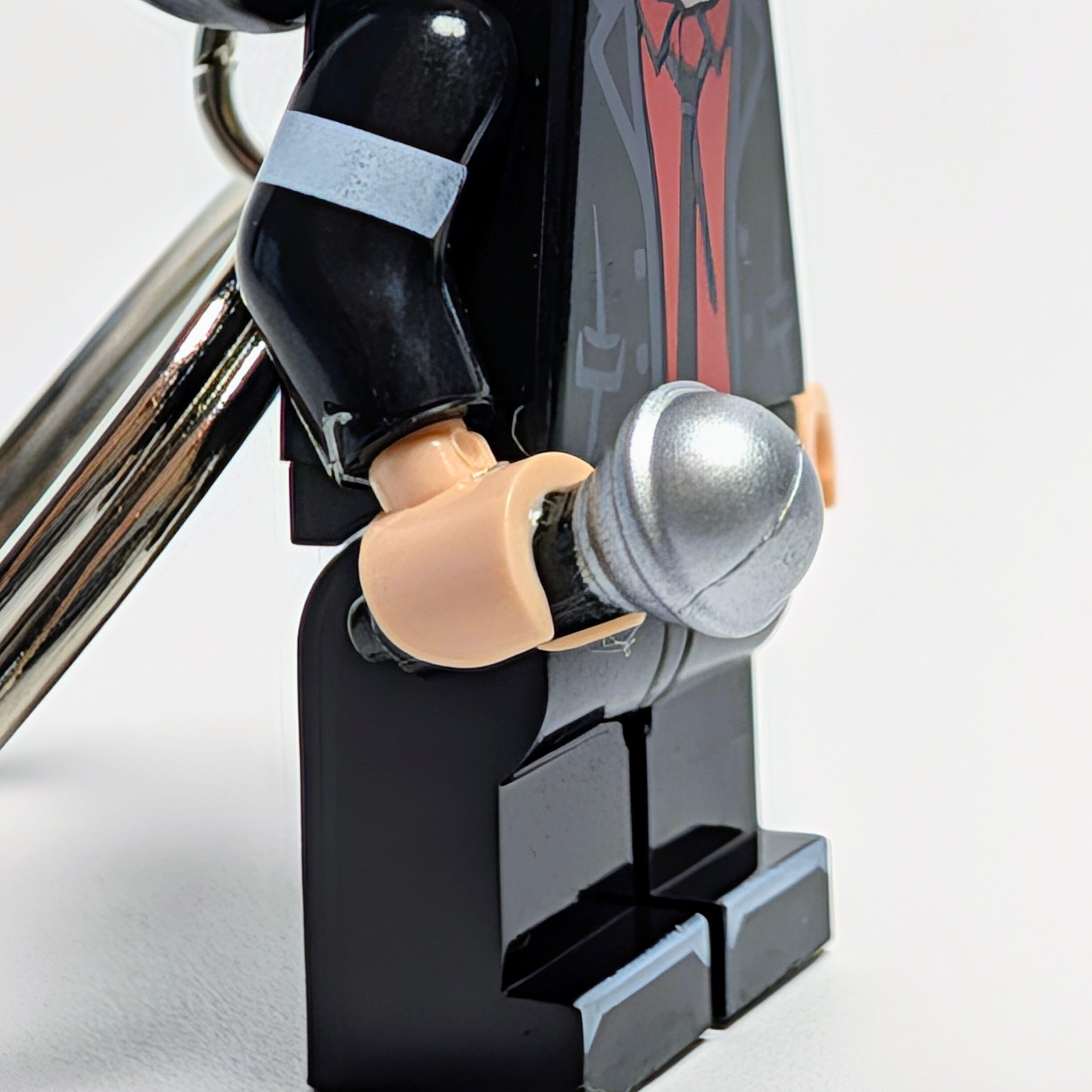 ★ブロックフィギュアキーホルダー★【 Michael Jackson / マイケル ジャクソン 】Dangerous ver.〚アメリカン雑貨 アメトイ〛