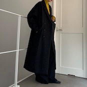 【受注予約:11月上旬入荷予定】Color nep mixed tweed long CO/black