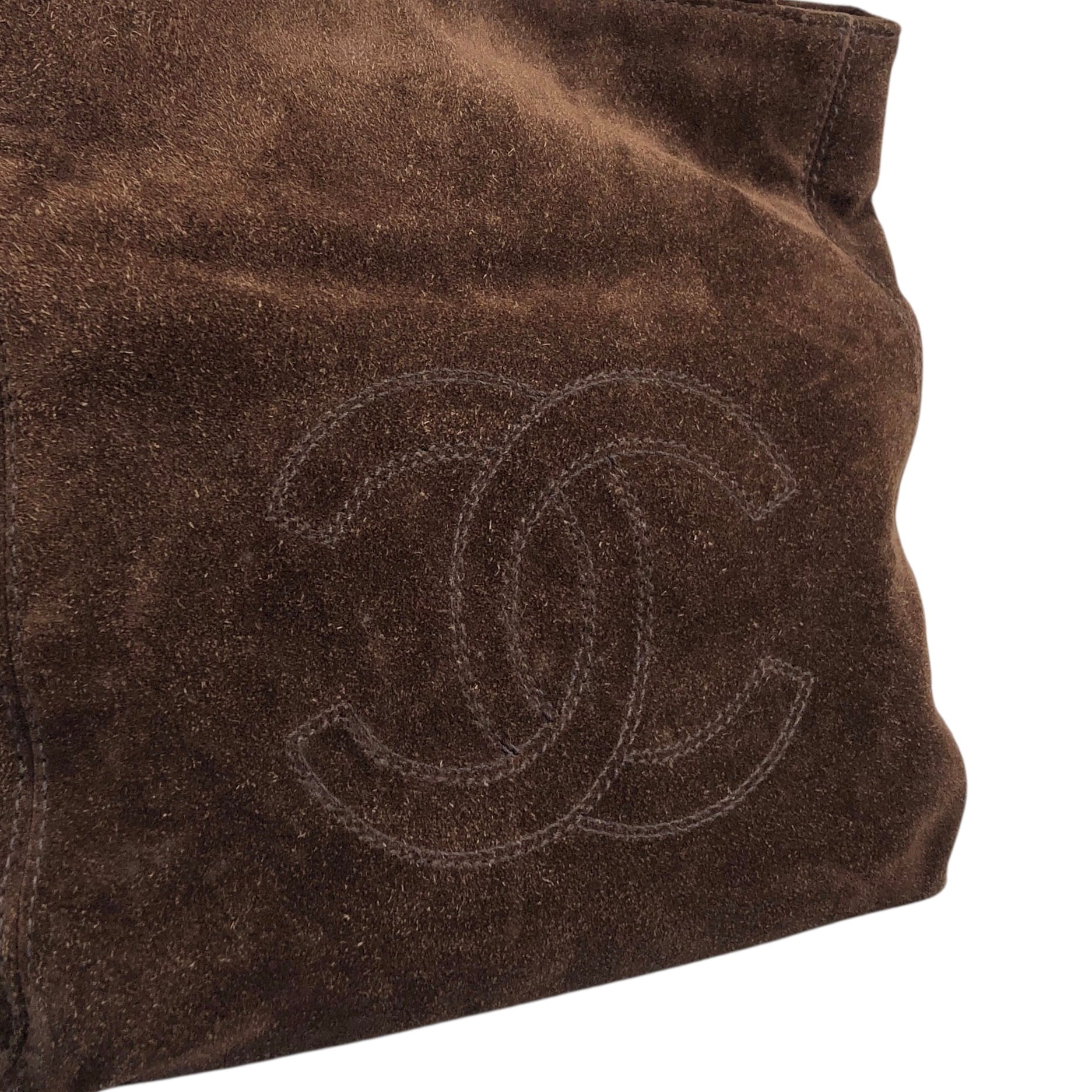 CHANEL シャネル トートバッグ ブラウン ココマーク スウェード