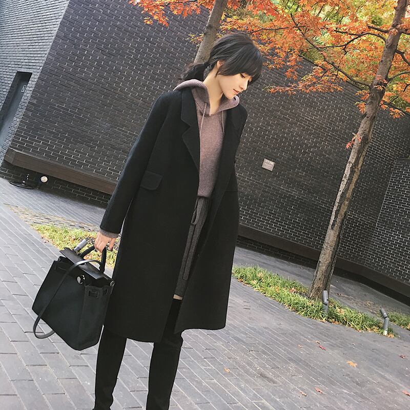 チェスターコート レディース 秋冬 40代 ロングコート 黒 ロング丈 ラ