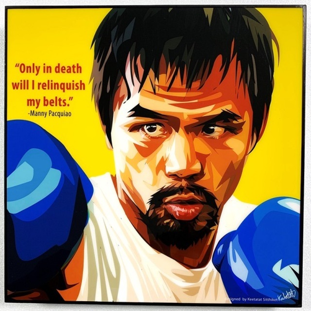 Manny Pacquiao / マニー パッキャオ「ポップアートパネル Keetatat Sitthiket キータタットシティケット」ポップアートフレーム ボード グラフィック ウォールアート 絵画 壁立て 壁掛けインテリア 額 ポスター プレゼント ギフト インスタ映え ボクシング ボクサー