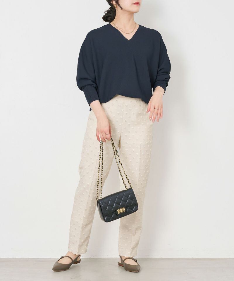 MICA&DEAL / ドットジャガードテーパードパンツ | anouk