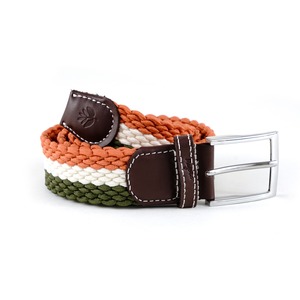 MAGENTA / TRI BRAIDED BELT - KHAKI