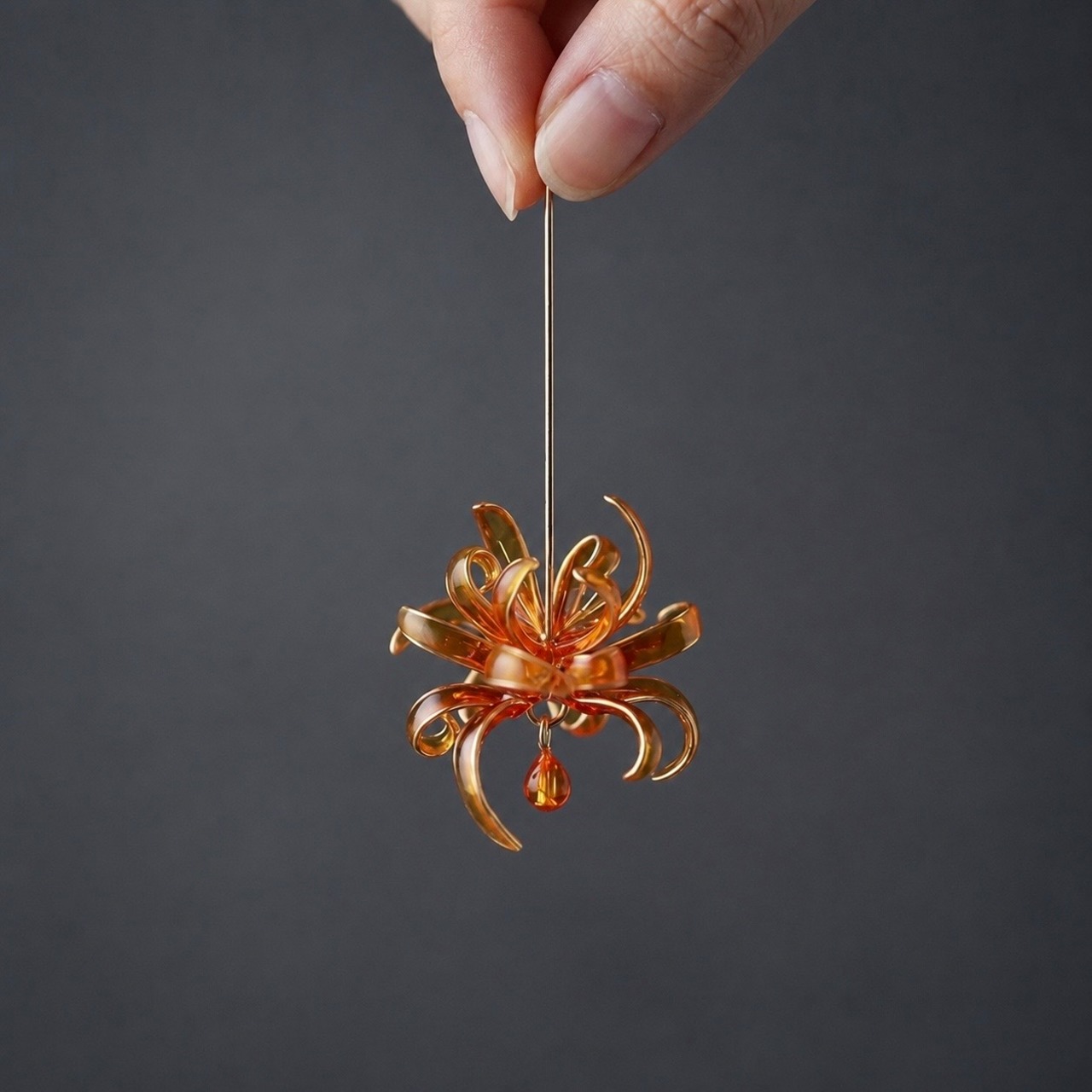 線香花火 －Spider lily－ | Lycoris & Hanabi Traditional Earrings