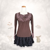 fairygrunge 森ガール ビッグリボン レース トップス