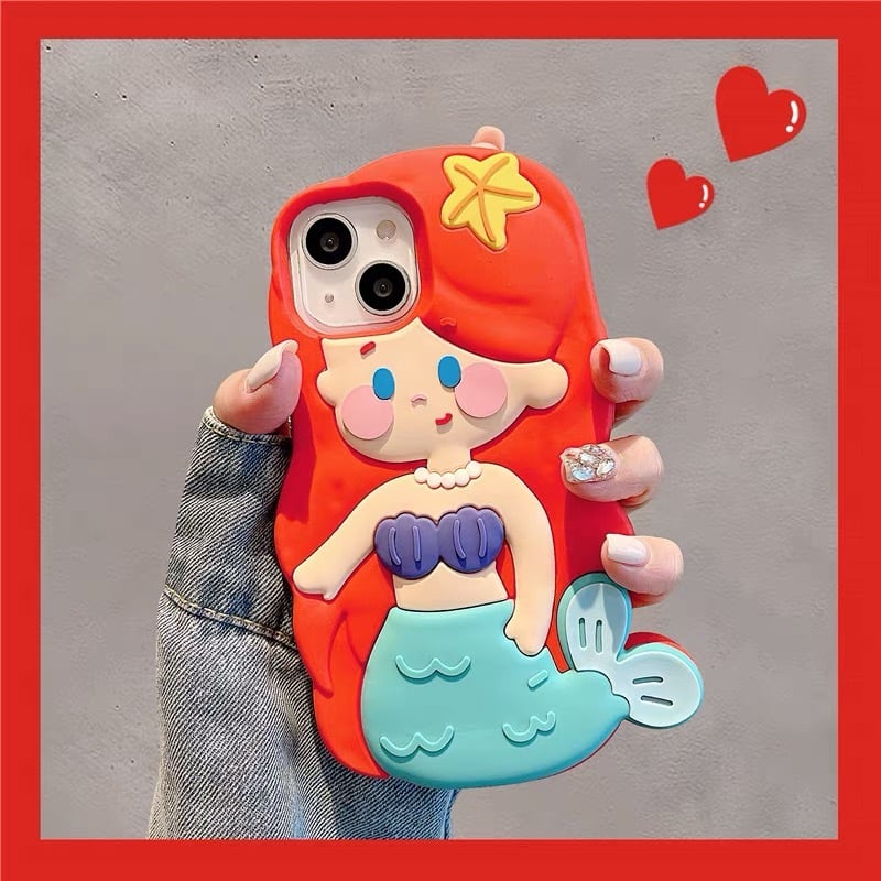 iPhoneケース iPhone14 iPhone13 マーメイド 人魚姫 アリエル おもしろ
