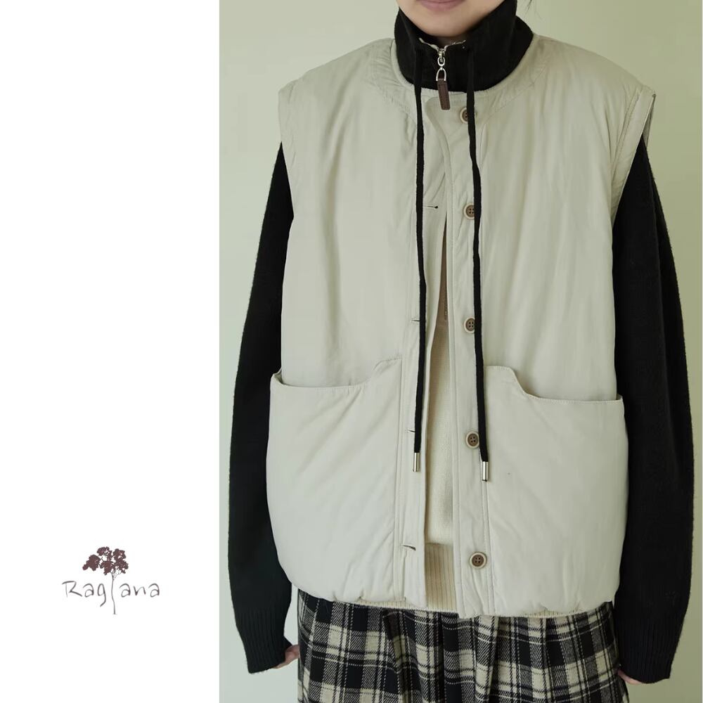 ルーズフィットキルティング ベスト 4col Y 250518 | Raglana