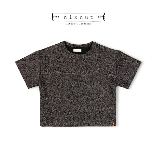 【nixnut】Mo top / black silver / スパークルTシャツ / ニックスナット
