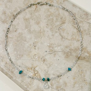 necklace_Pakistan quartz × moon stone