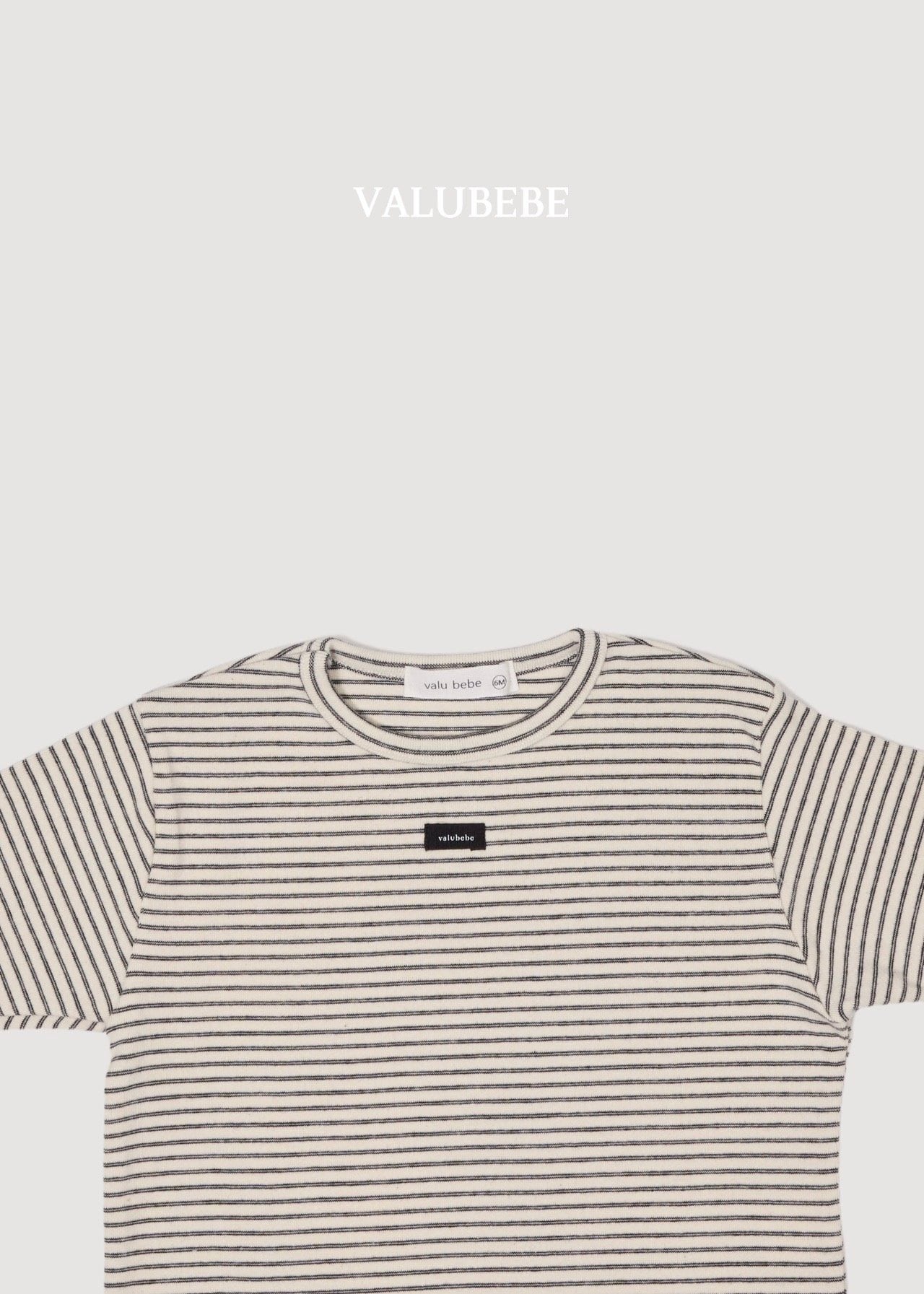 送料無料【予約】/ ウエハースストライプTシャツ/ valubebe