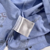 Munshingwear マンシングウェア 総柄 鹿の子 半袖 ポロシャツ サイズ LL /ブルー系/メンズ/ゴルフ