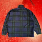 90s CHAPS RALPH LAUREN ブラックウォッチ風 ハーフジップフリース