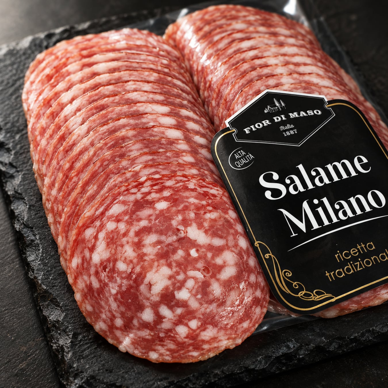 ミラノサラミ 200g アメリカ産|細挽きのなめらかな食感と豚肉の旨み|ワインに合う生サラミ・高級おつまみ・前菜・チーズ盛り合わせ・お取り寄せ|Milano Salame