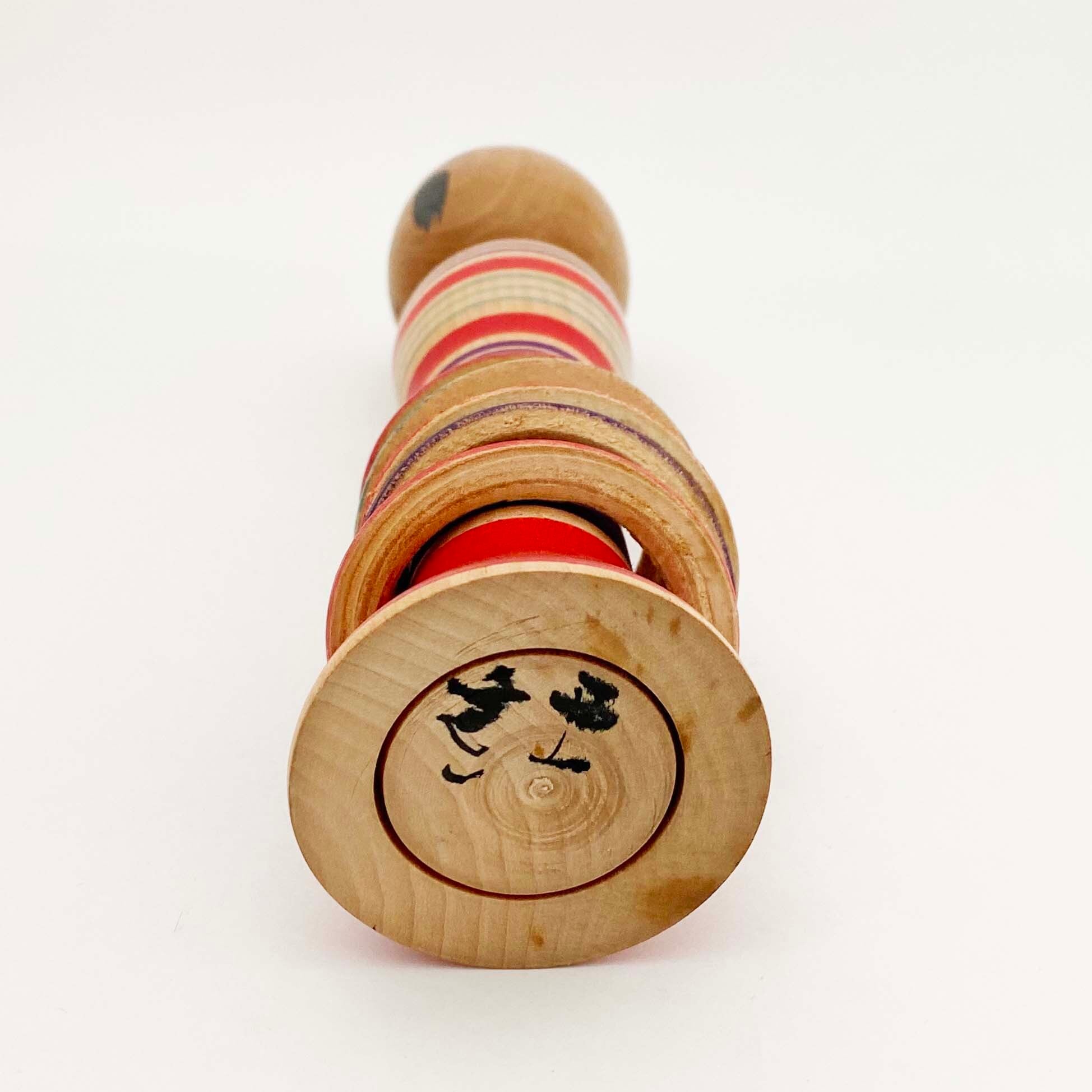 輪入りこけし(土湯系 / 西山憲一工人)21cm