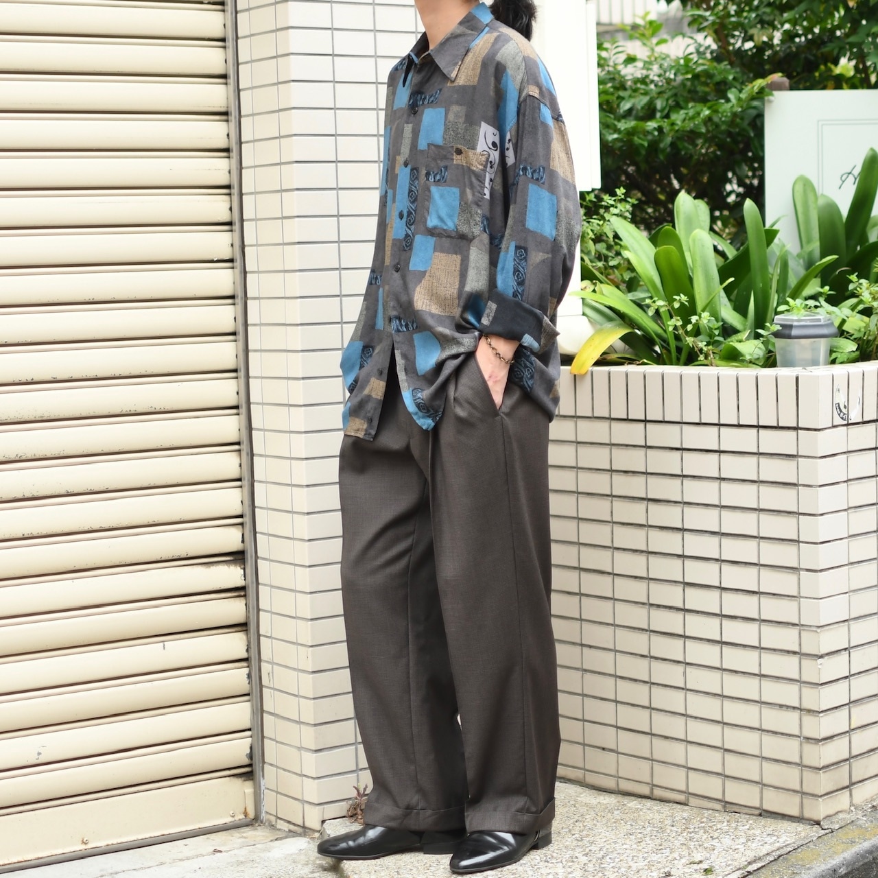 good color pattern rayon shirt
