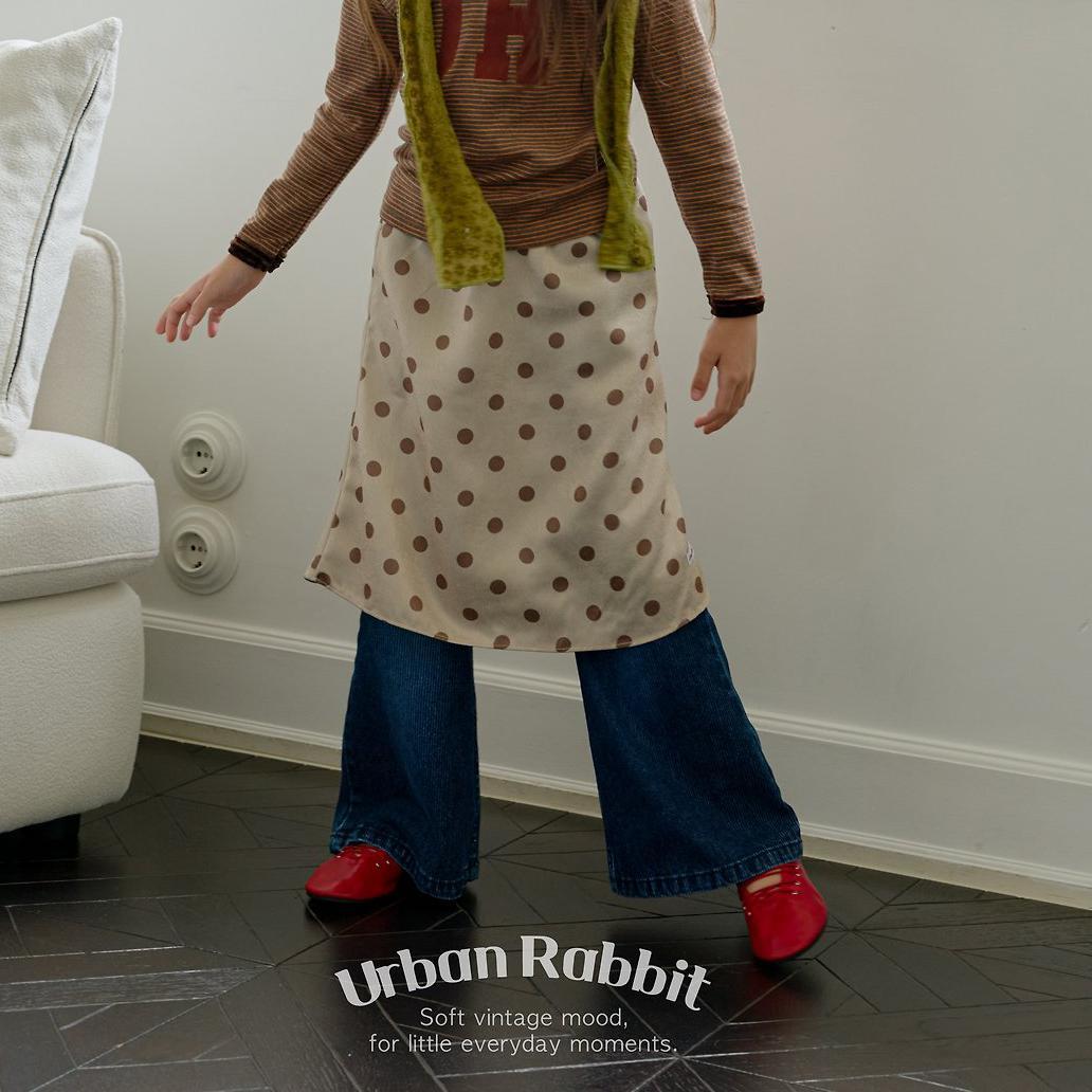 【2点送料無料】«予約»«ジュニアサイズあり»«Urban rabbit» ドットスカート 2colors