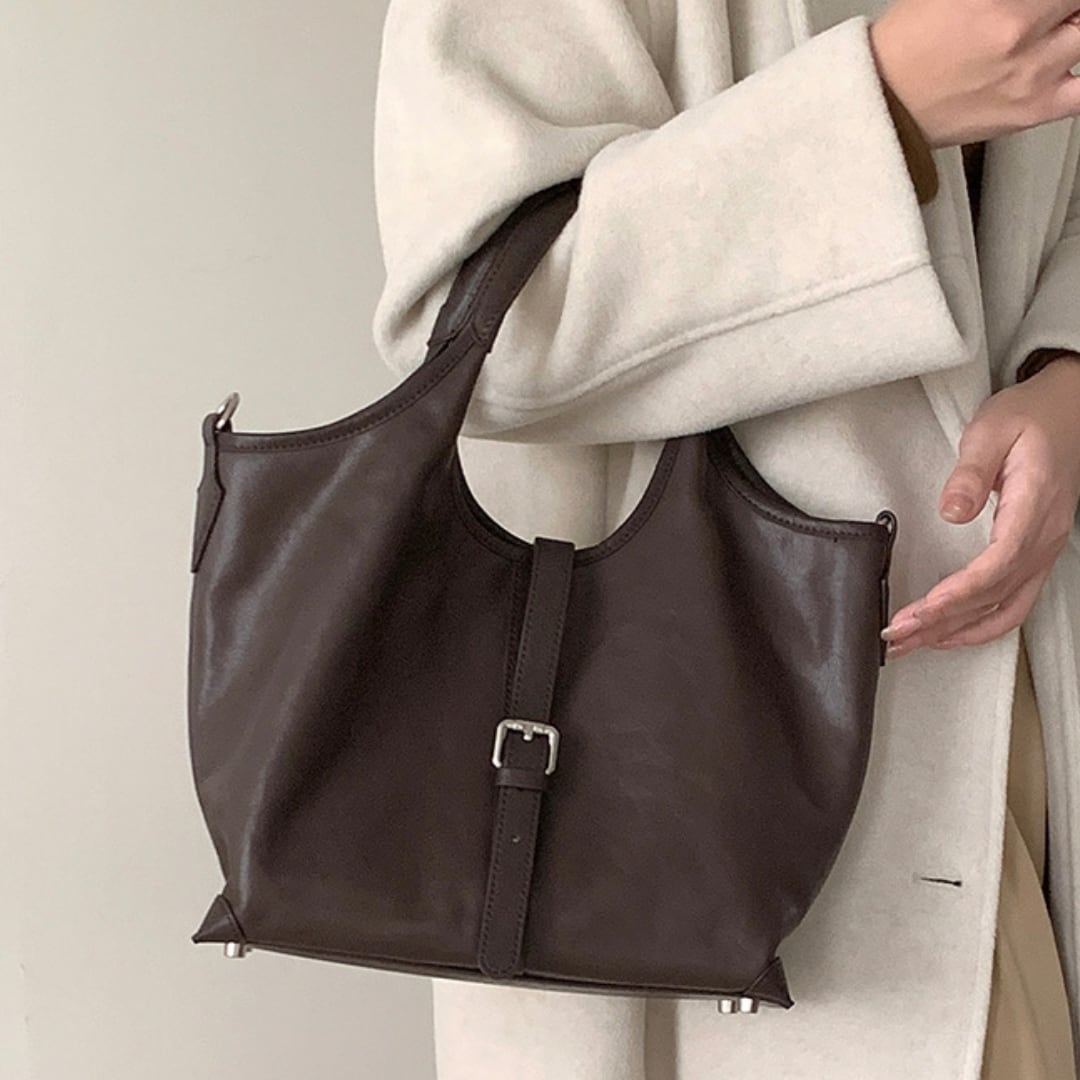 Center belt sheepskin 2way handbag G1067