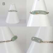 光差し込む！翡翠 シルバー ブレスレット A貨翡翠 jd_br1031