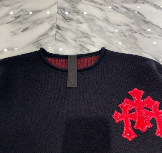 CHROME HEARTS クロムハーツ Y Not Cemetery Cross Patent Leather